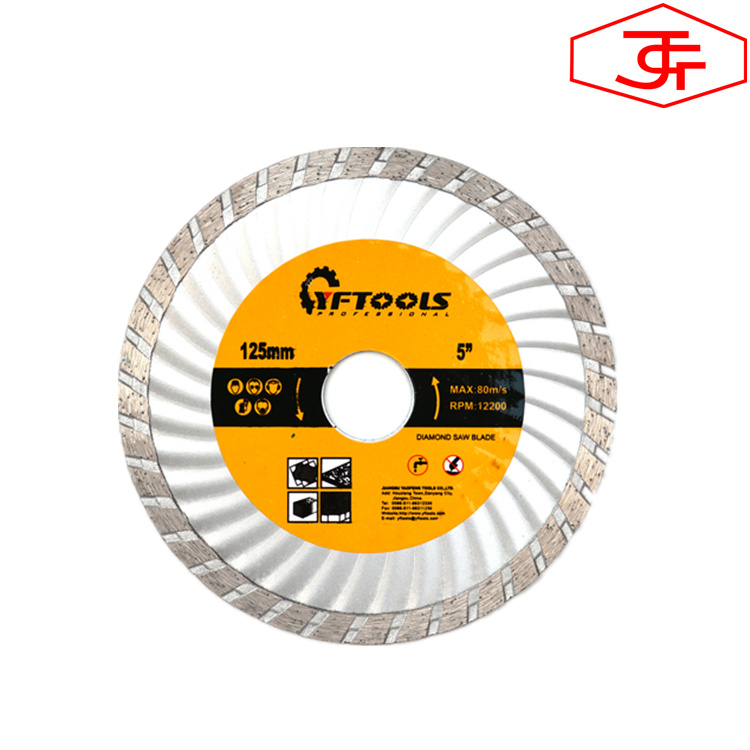 Turbo Continuous Diamond Saw Blade for Cutting Granite