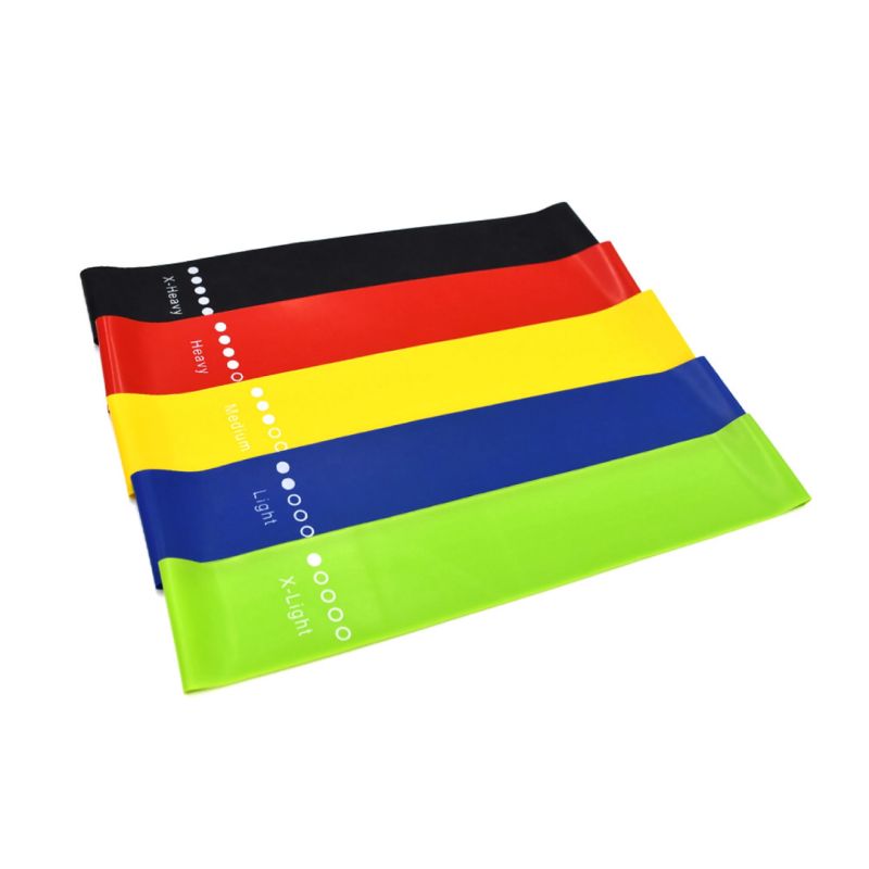 Latex 5 Levels Rubber Yoga Loop Resistance Band, Stretch Loop Bands