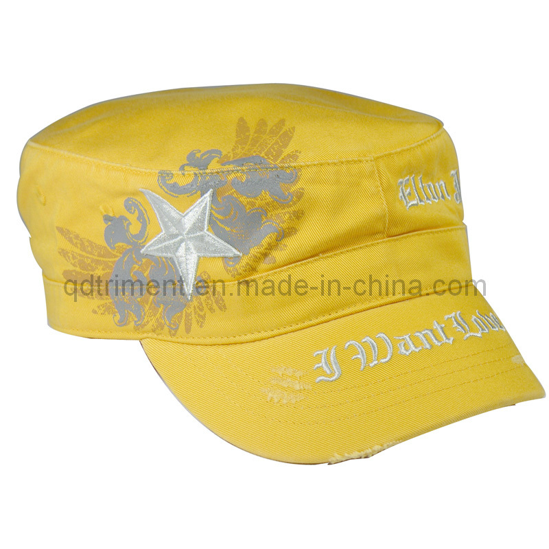 Grinding Washed Print Leisure Sports Military Cap (TMM8150)