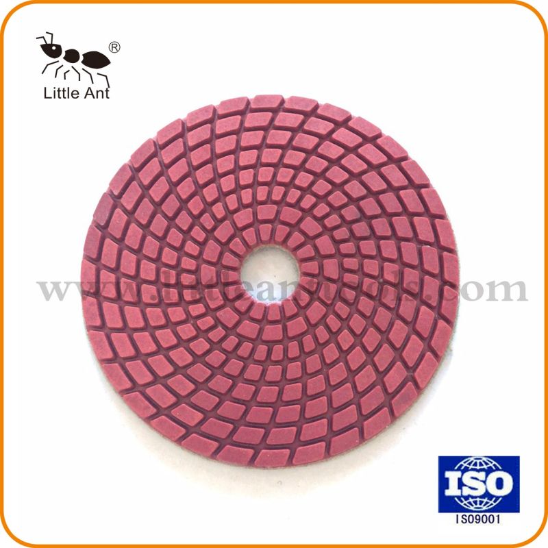 4" Diamond Polishing Pads 50# Flexible Marble Granite Concrete Stone Wet Dry Resin Bond Grinding Floor Disc Set