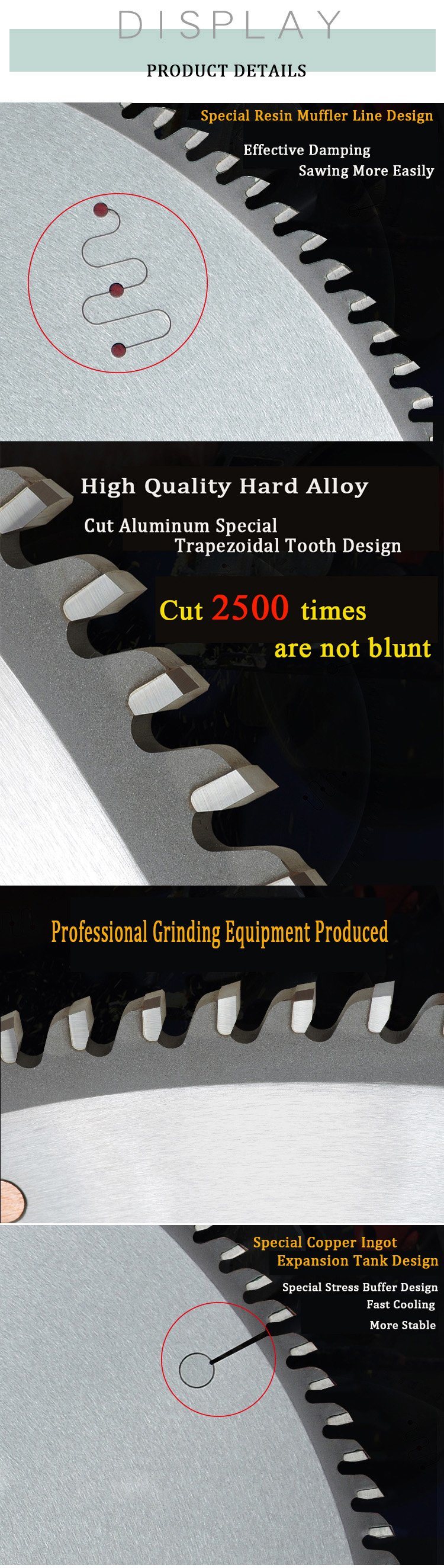 Aluminum Tube Cutting Tungsten Carbide Tipped Circular Saw Blades