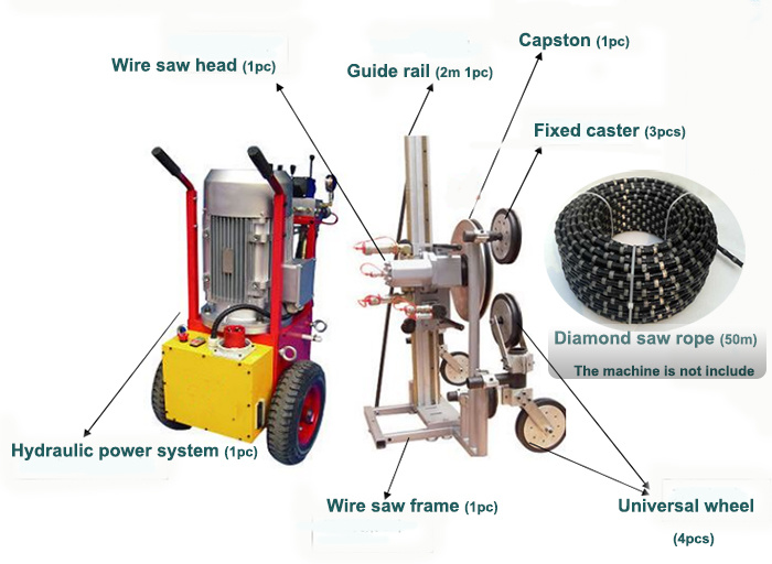 Granite Diamond Wire Saw Machine for Sale Qurry Stone Cutting Machine for Cutting Stones Price Used Diamond Wire Saw