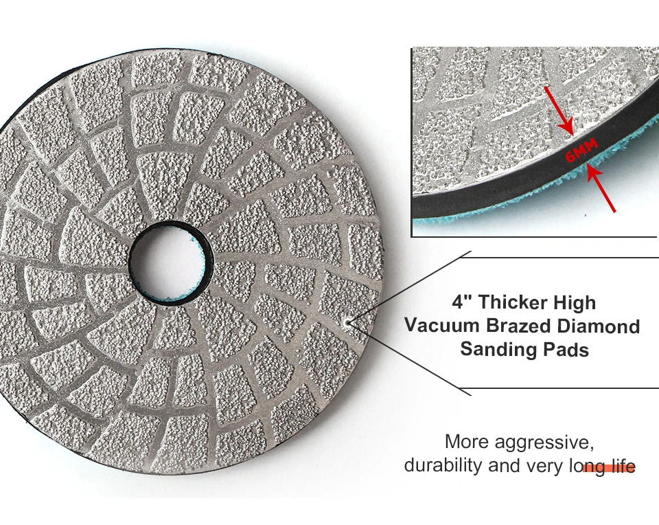 Vacuum Brazed Diamond Grinding Pads for Granite Concrete Polishing
