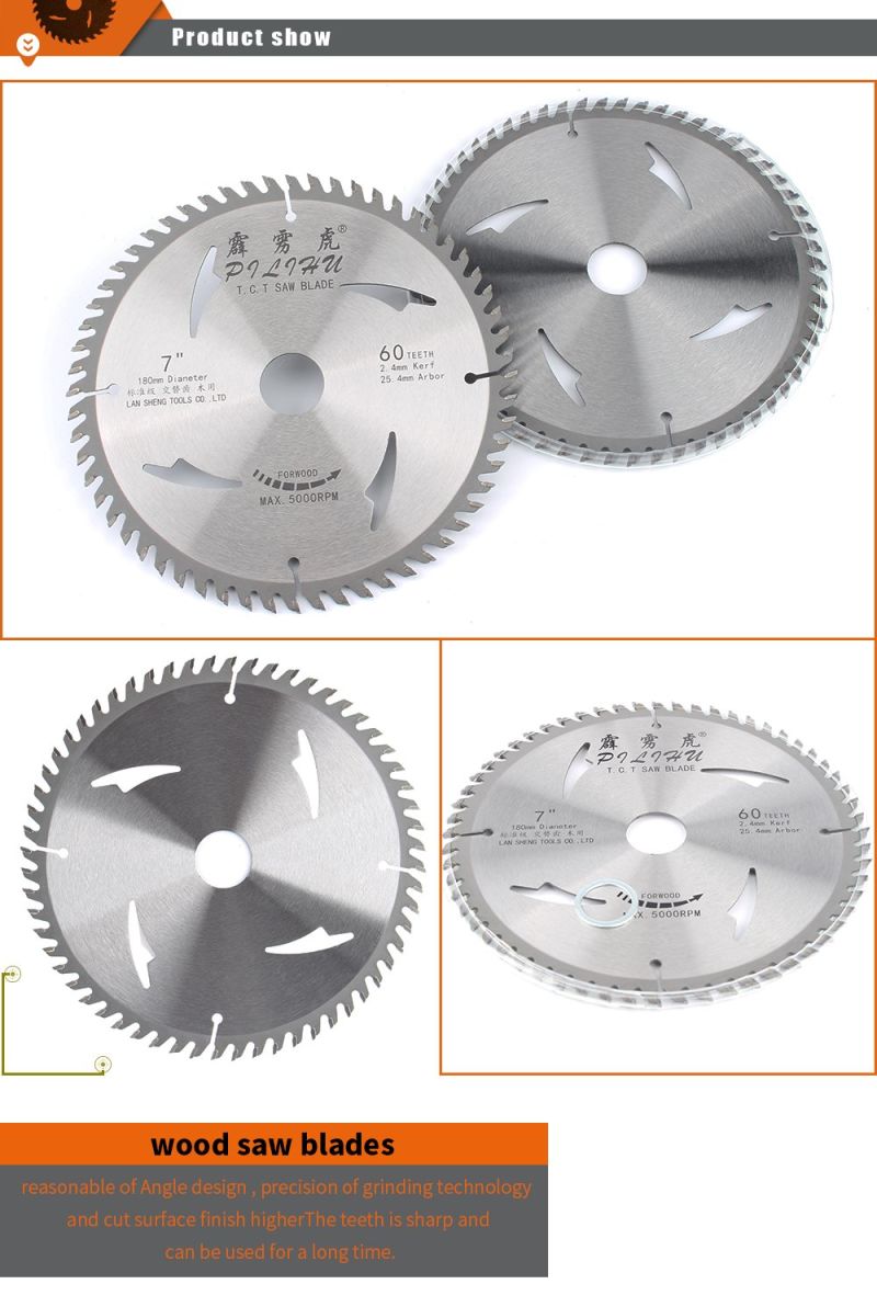 180mm Carbide Tip Saw Blade Tct Saw Blades for Wooden Cutting