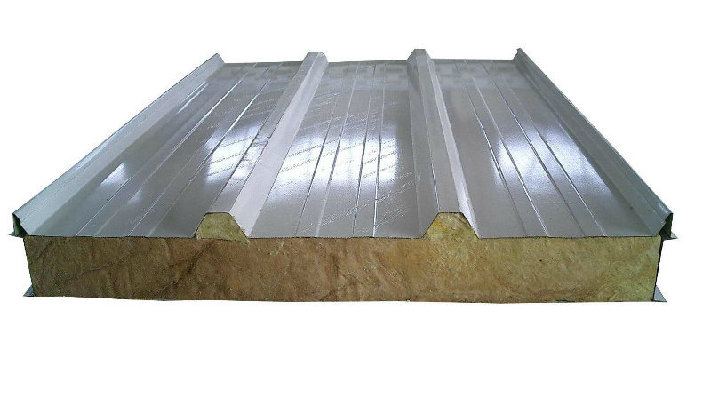 Rock Wool Grass Wool Sandwich Panel for Wall/Roof Claddings
