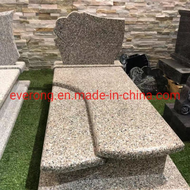 Cheap Antique Bahama Blue Granite Monument with Carving Flowers