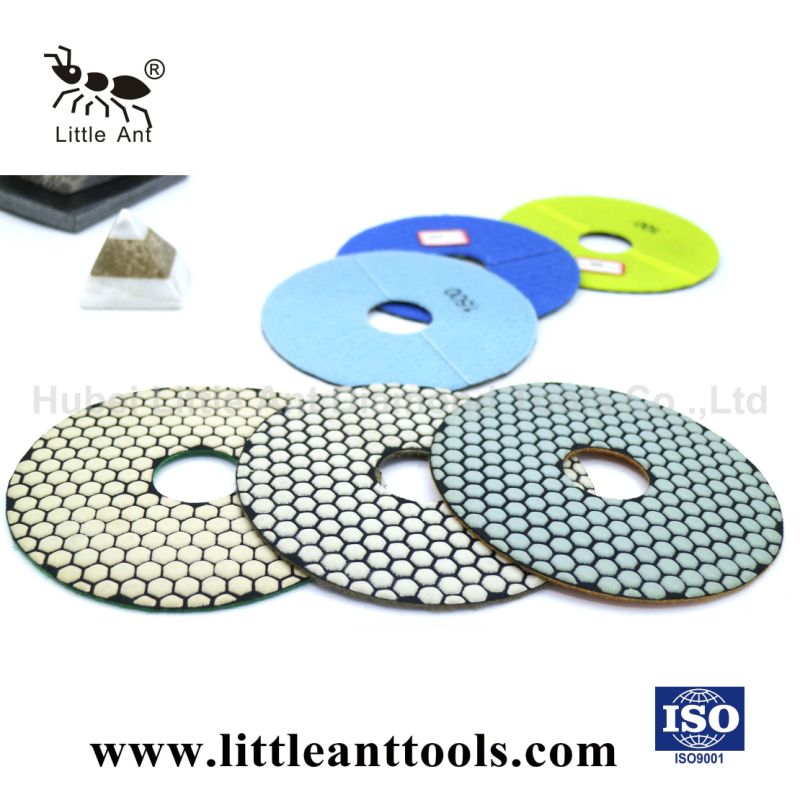 Durable 180mm Flexible Diamond Dry Polishing Pad for Stone