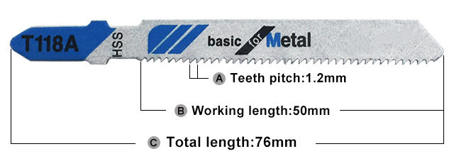 T118A High Speed Steel Metal Jig Saw Blades
