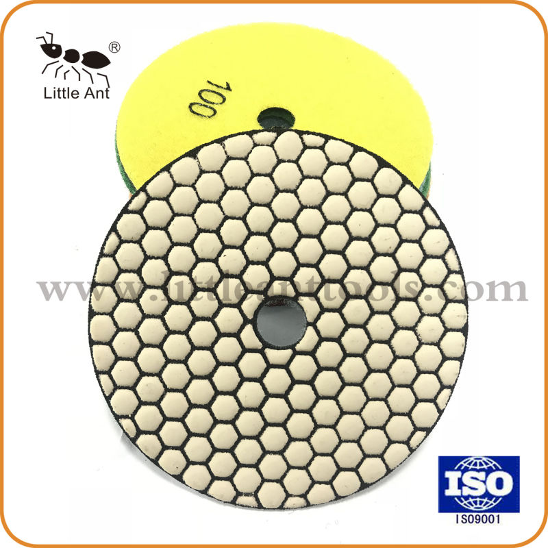 5"/125mm Dry Diamond Resin Polishing Pad Abrasive Tool Grinding Plate for Stone