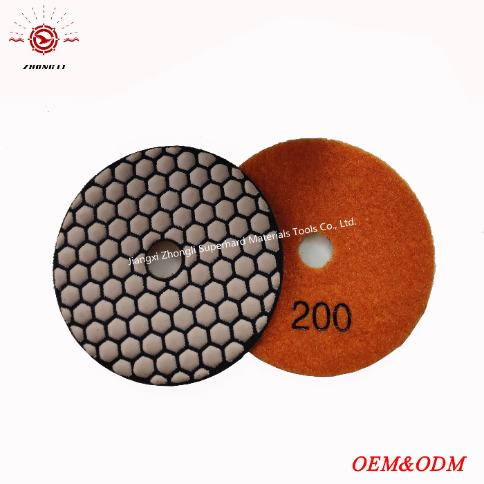 100mm Good Performance Resin Dry Polishing Pads for Stone