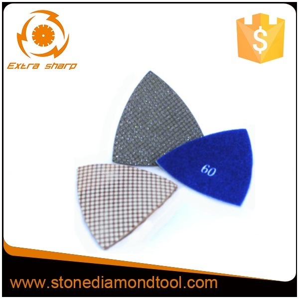 Diamond Tool Triangle Electroplated Polishing Pad for Glass/Metal