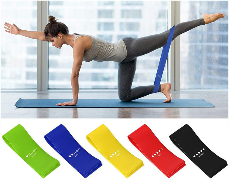 Latex 5 Levels Rubber Yoga Loop Resistance Band Stretch Loop Bands