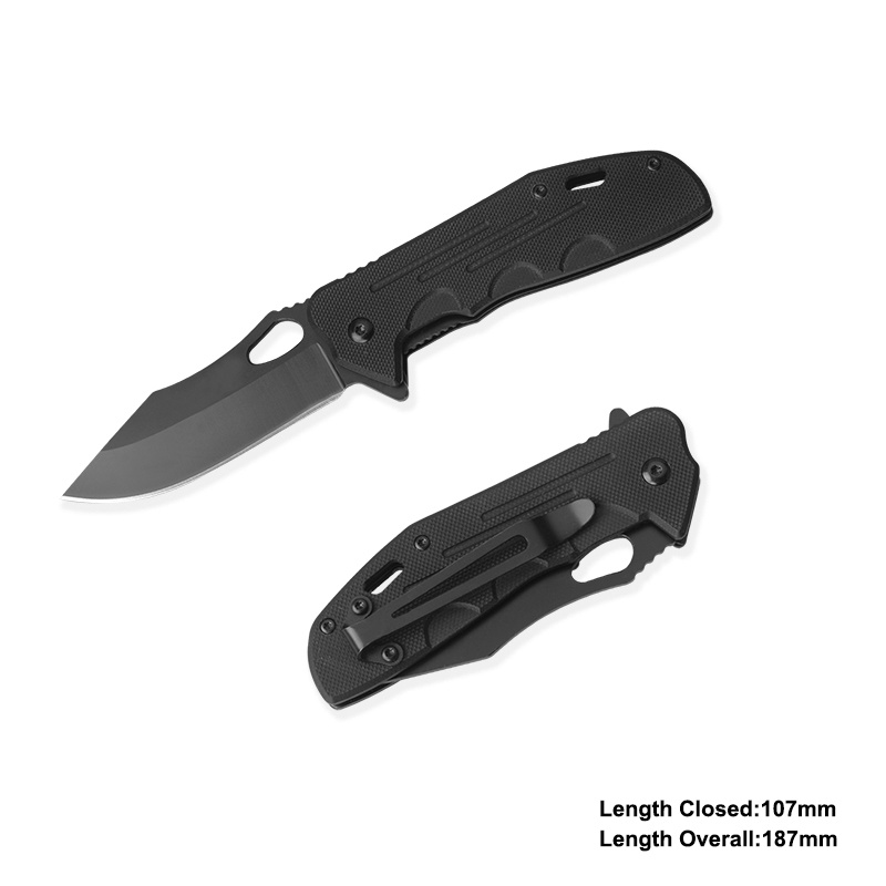 Folding Knife Pocket Knife Cutting Knife Portable Knife with G10 Handle (#31045)