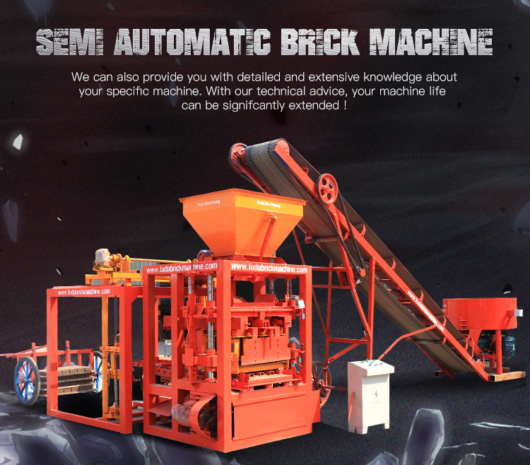 Semi Automatic Concrete Block Making Machine Qt4-24 Making Machine for Concrete Block Used