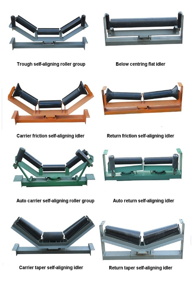 Belt Conveyor Carbon Steel Roller Idler for Bulk Material Handing