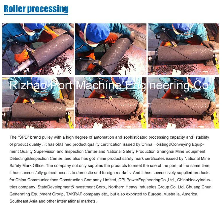 SPD High Performance Impact Idler/Rubber Drive Roller for Belt Conveyor System