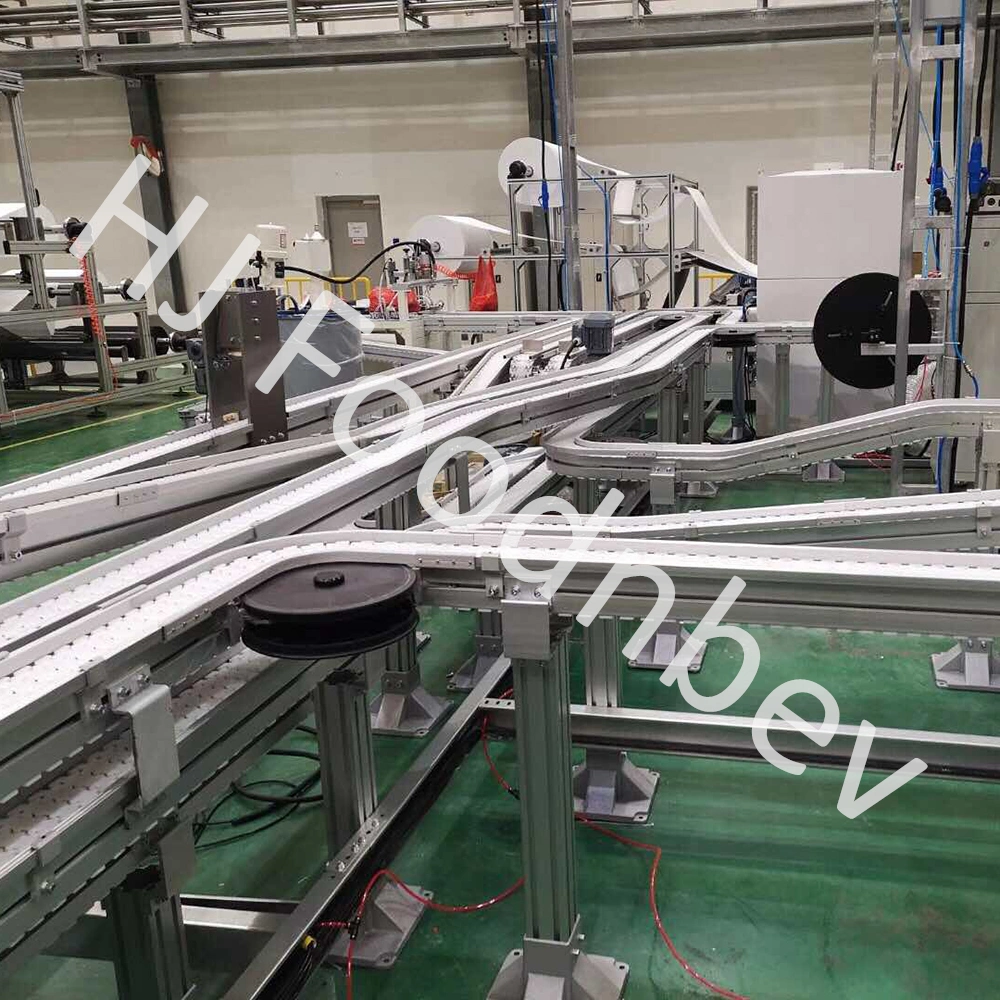 Anti Skid PVC Belt Curve Belt Conveyor/Roller Conveyor/Curve Conveyor
