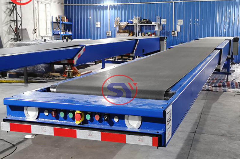 Stretched Expanding Automated Unloading Telescopic Belt Conveyor with Two Sections