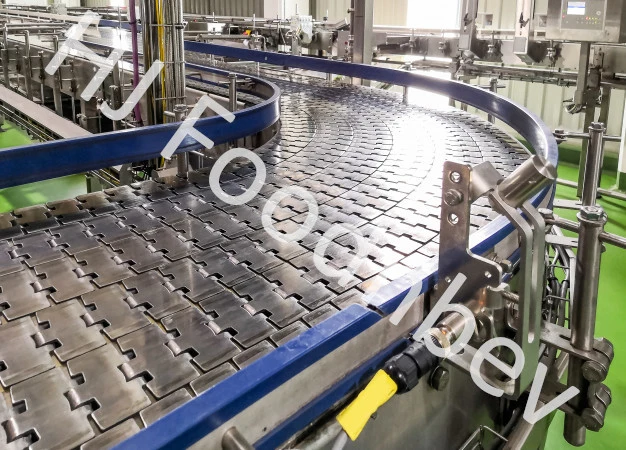 Flat Flex Belt Conveyor 90 Degree Curved PVC Material Turning Roller Conveyor Dishwasher Conveyor