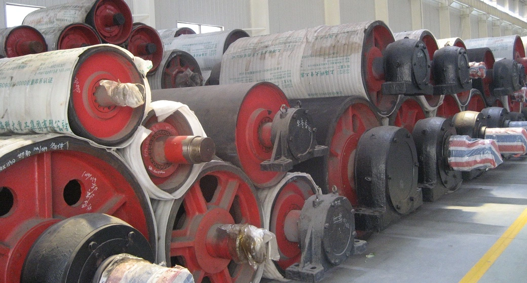 Ske Coal Cement Industry Belt Conveyor Steel Drum Pulley with Rubber Price