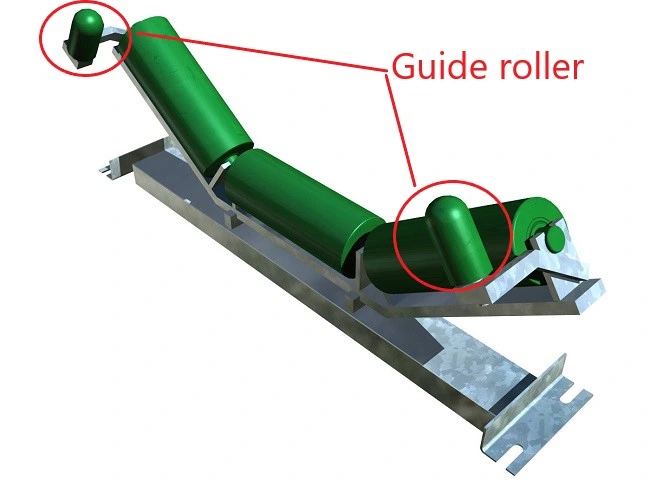Special-Design Belt Conveyor Vertical Side Guide Roll on Self Aligning Roller