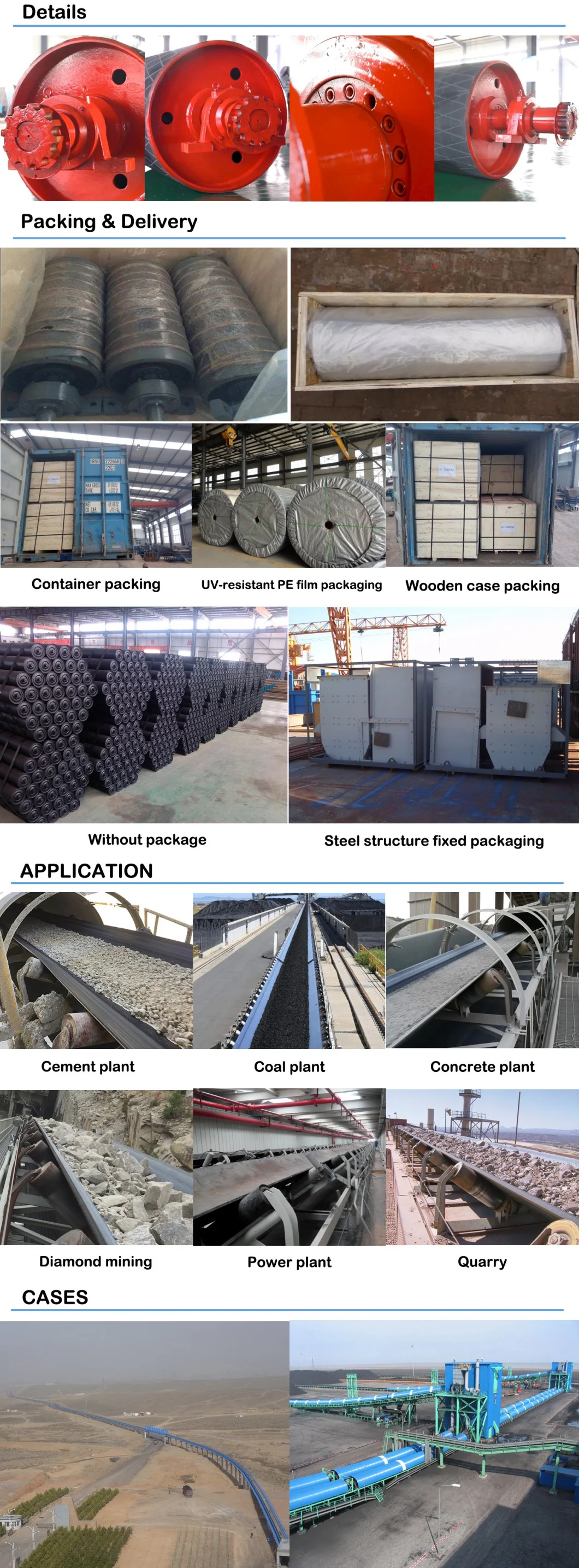 China High-Performance Drive Head Conveyor Pulley for Conveyor System