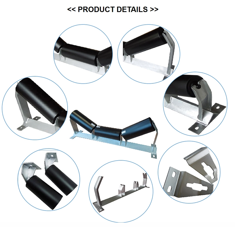 Standard Belt Conveyor Steel Return/Carry/Carrier/Troughing/ Trough Idler Roller for Mining