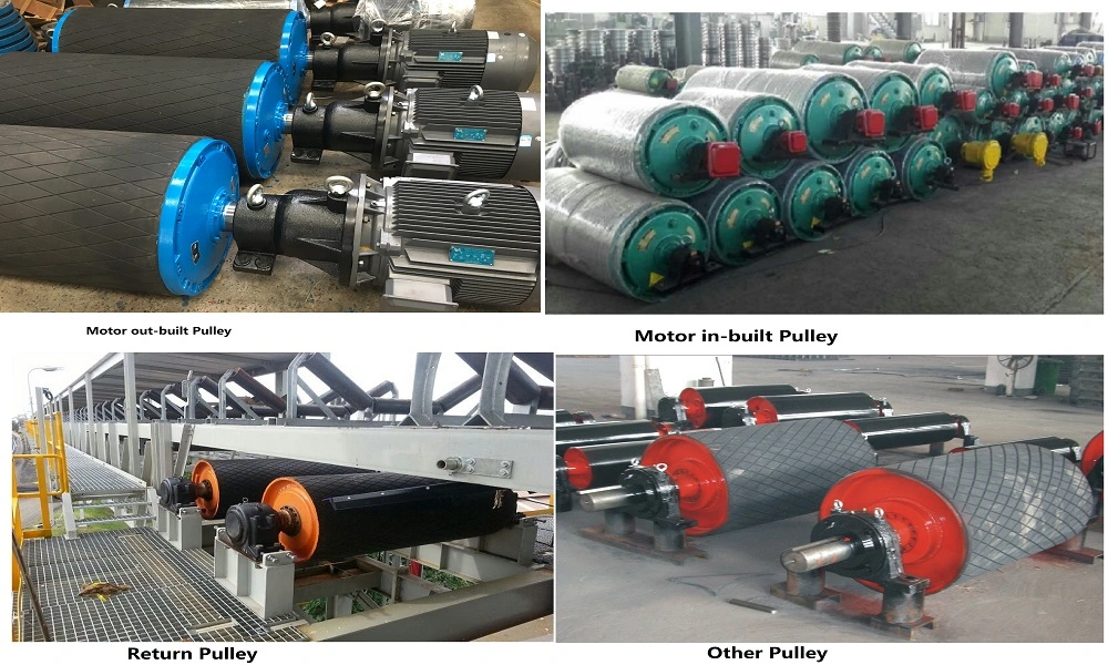 Conveyor Belt Steel Ceramic Non-Drive/Head/Bend/Take up/Snub/Tail Rubber Lagging Drum Pulley   for Belt Width 2200 mm