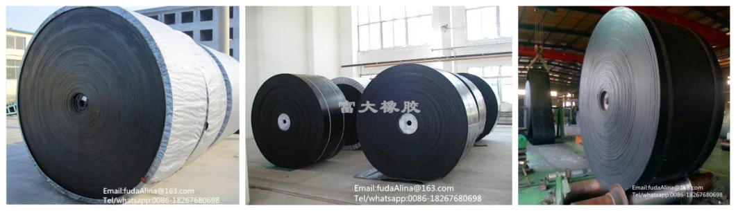 Flat Polyester Ep Industrial Conveyor Belting Ep Rubber Conveyor Belts