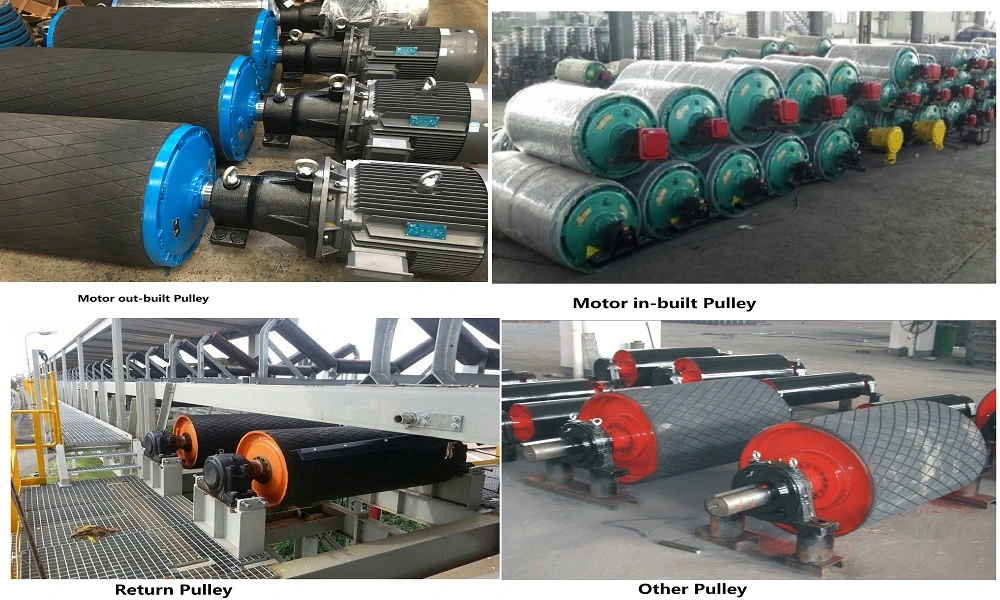 Conveyor Belt Steel Ceramic Non-Drive/Head/Bend/Take up/Snub/Tail Rubber Lagging Drum Pulley for Belt Width 500 mm