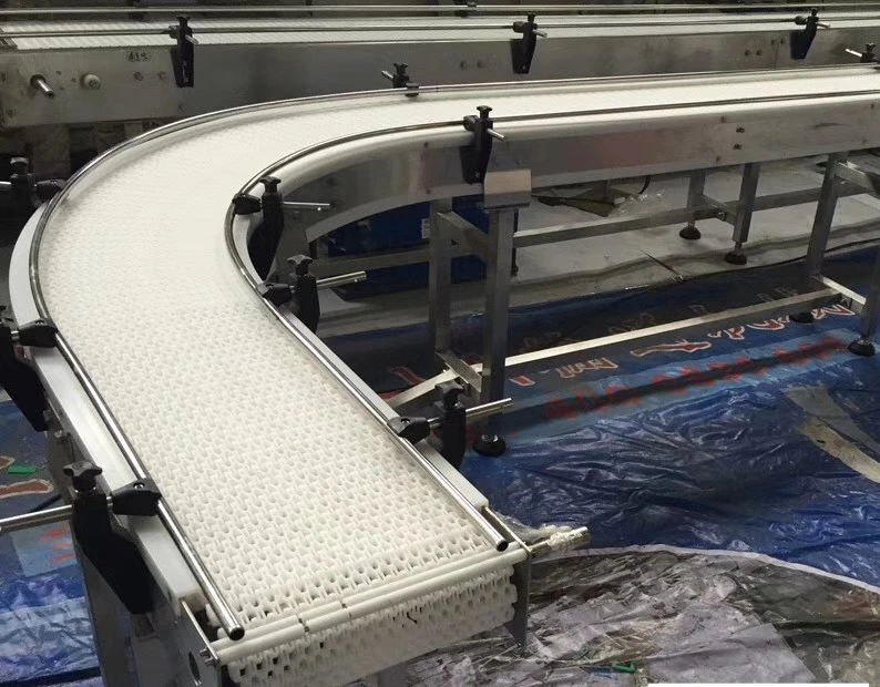 Z Type Conveyor Belting Inclined Modular Conveyor Belt Food Stand Belt Conveyor for Food Transfer
