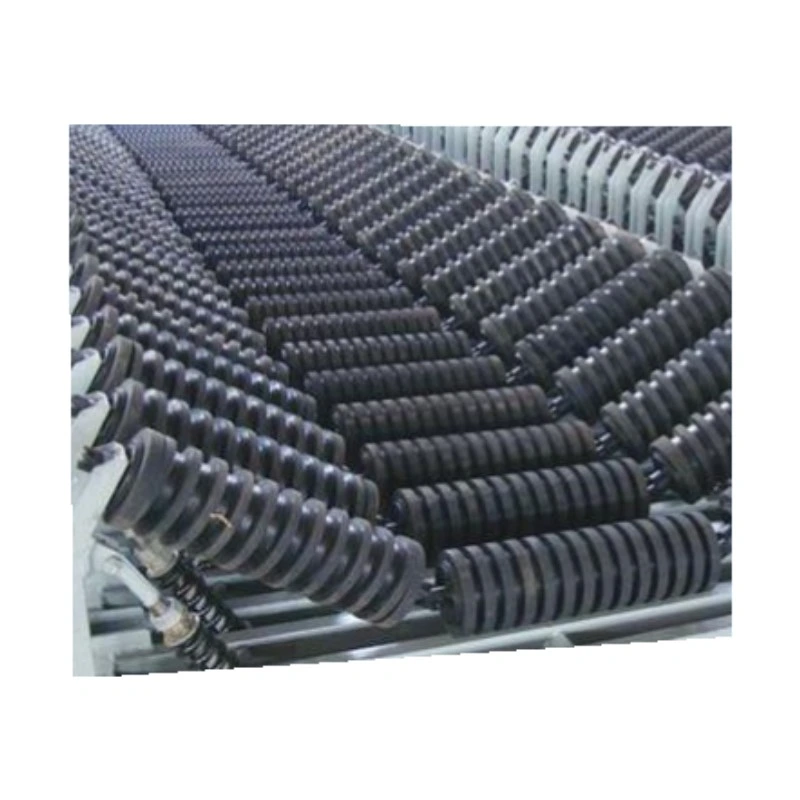 Rubber Ring Coated Belt Conveyor Impact Roller Idler Conveyor Component Bulk Material Handing Solution