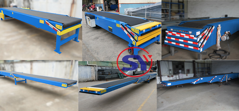 Stretched Expanding Automated Unloading Telescopic Belt Conveyor with Two Sections