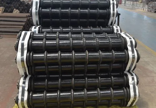 Rubber Ring Coated Belt Conveyor Impact Roller Idler Conveyor Component Bulk Material Handing Solution