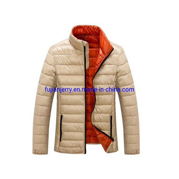 Wholesale Men's Winter Warm Stand Collar Full Zip Waterproof Down Jacket