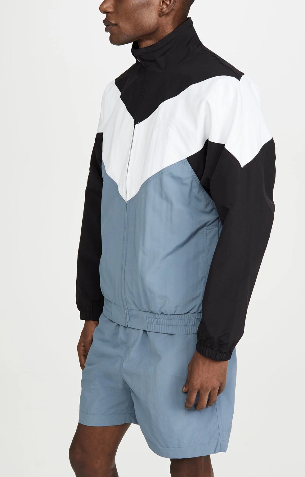 Wholesale Fashion Mens Windbreaker Jacket Lightweight Whole Zip Windbreaker Men Stand Neck Sport Wear Tracksuit