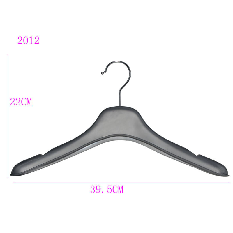 Material Friendly Plastic Female Garment Grey Hanger for Clothes Shop
