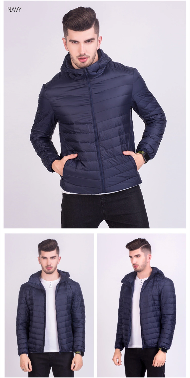 Custom European New Style Winter Coat Men Ultra Light Down Jacket