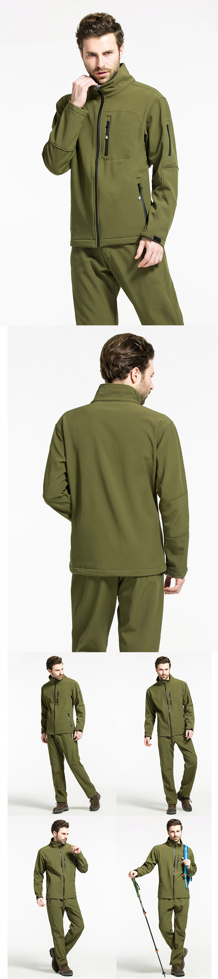 2021 Outdoor Clothing Sports Custom Logo Windproof Men Softshell Jacket