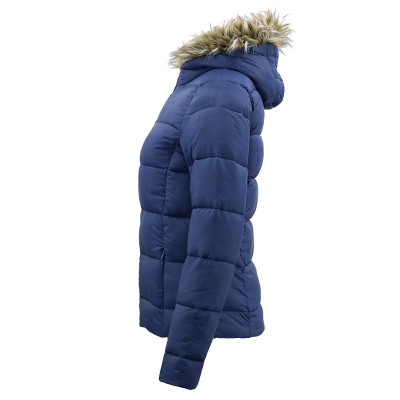 Polyester Nylon Fur Hood Replacement Jacket for Lady Winter Windproof Down Coat Waterproof Outdoor Jacket