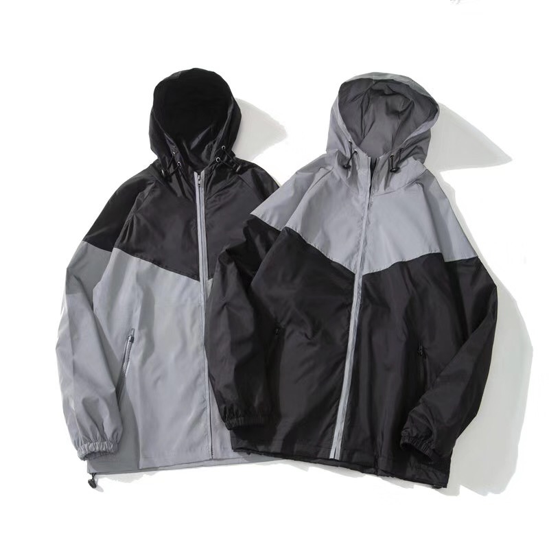 Hi Vis Hot Sale Fashionable Contrast Silver Reflective Jacket with Windproof
