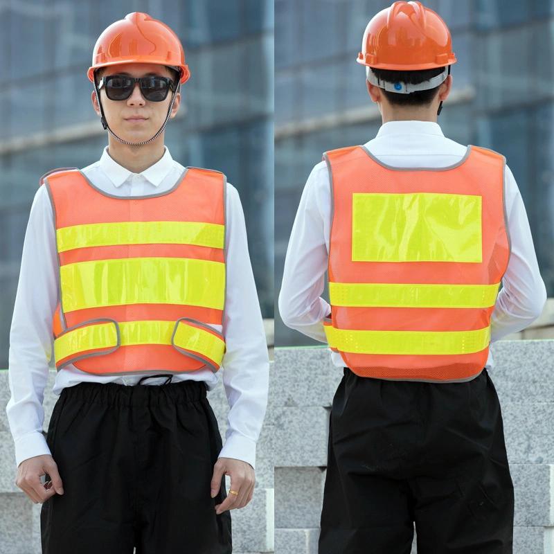 Custom Hi Vis Clothing Men Women Orange Safety Vest