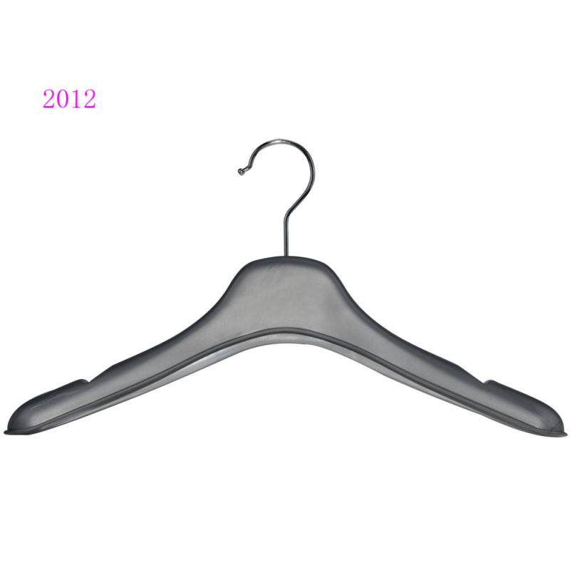 Material Friendly Plastic Female Garment Grey Hanger for Clothes Shop