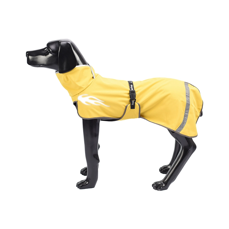 Shining Yellow Softshell Fleece Jacket Dog Clothes
