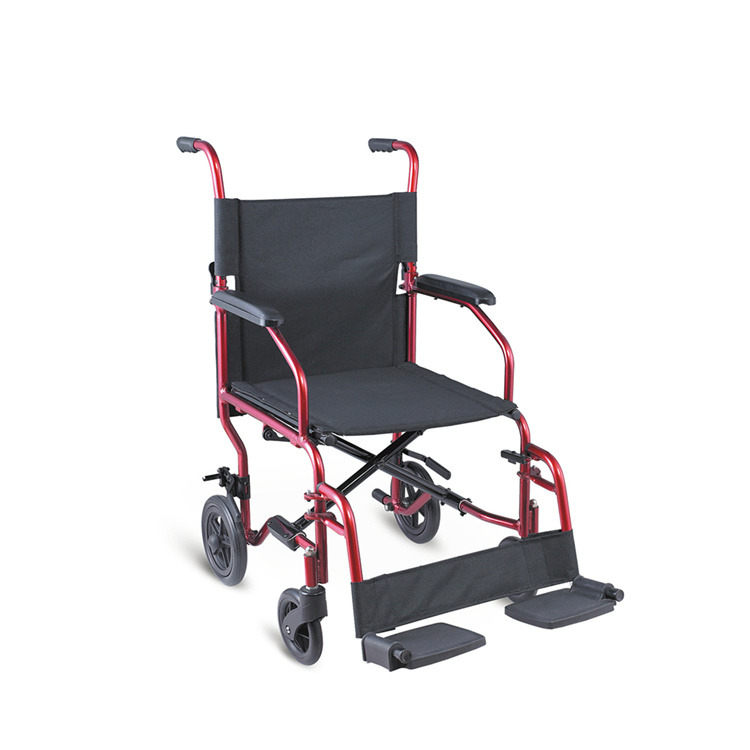 Outdoor Folding Aluminum Ultra Lightweight Travel Wheelchair