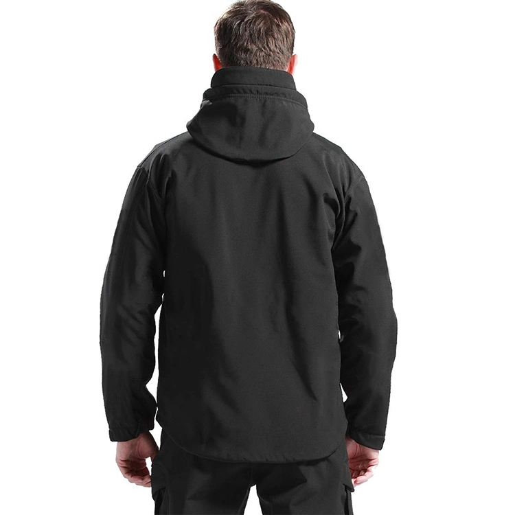Waterproof Windproof Outdoor Casual Softshell Jacket with Hood for Men