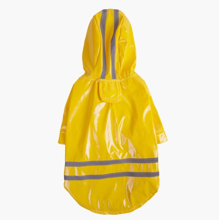 Good Quality Waterproof PU Reflective Dog Hooded Windproof Raincoat