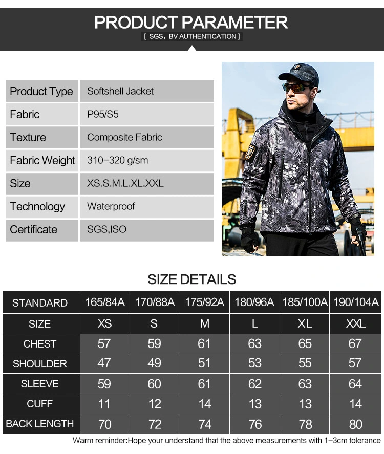 19 Colors Softshell Military Uniform Outdoor Camping Hiking Waterproof Tactical Jacket and Pants Hunting Suit