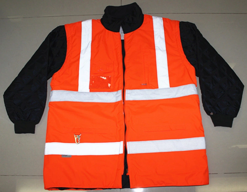 High Vis Men Workwear Reflective Winter Orange Jacket (ELTSJI-24)