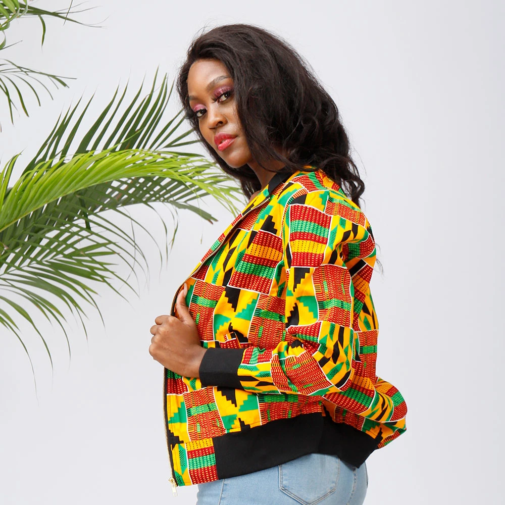 Wholesale Cool Women Jacket Custom Plus Size African Print Warm Jacket Casual Tops for Women 2021